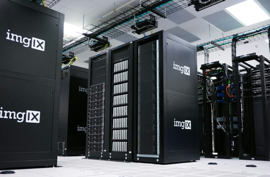 AI server infrastructure illustrating the growing water demands associated with data center cooling.
