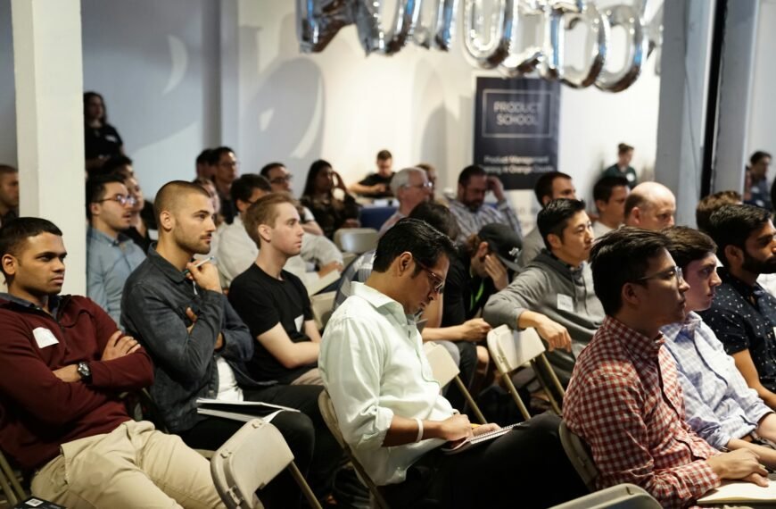 Public meeting illustrating calls for stronger community protections around data center development.
