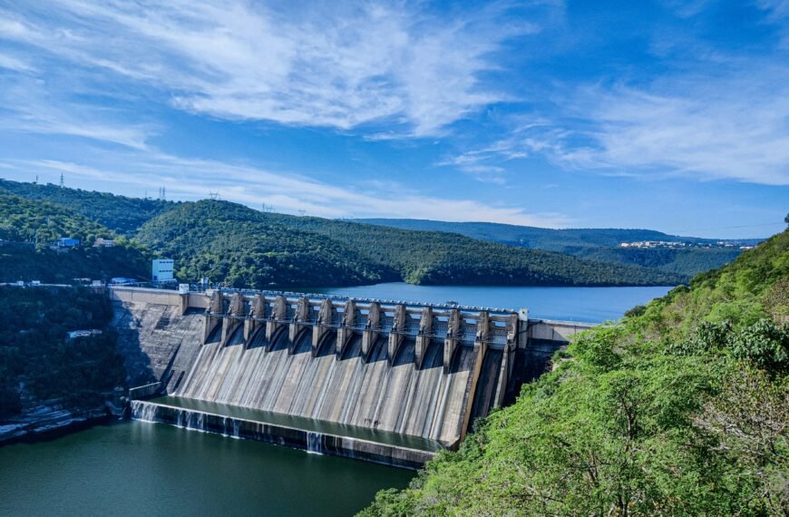 Water-supply infrastructure illustrating the balance between available resources and public trust.